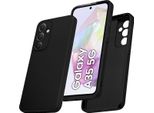 Custodia Per Samsung Galaxy A35 Morbido Silicone Liquido, Custodia In Gomma Antiurto Nero