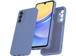Custodia Per Samsung Galaxy A15 Morbido Silicone Liquido, Custodia In Gomma Antiurto Grigio