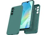 Custodia Per Samsung Galaxy A16 Morbido Silicone Liquido, Custodia In Gomma Antiurto Verde Notte