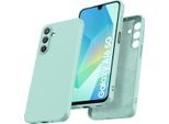 Custodia Per Samsung Galaxy A16 Morbido Silicone Liquido, Custodia In Gomma Antiurto Turchese