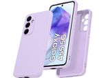 Custodia Per Samsung Galaxy A55 Morbido Silicone Liquido, Custodia In Gomma Antiurto Viola