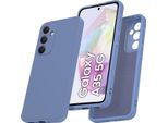 Custodia Per Samsung Galaxy A35 Morbido Silicone Liquido, Custodia In Gomma Antiurto Grigio