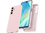 Custodia Per Samsung Galaxy A16 Morbido Silicone Liquido, Custodia In Gomma Antiurto Rosa