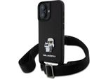 Karl Lagerfeld Saffiano Crossbody Strap Metal Karl And Choupette Iphone 16 Plus HandyhüLle One Size