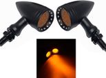 Moto Testa Forma Led Chrome Cnc Turn Signal Light Tail Light Nero