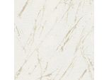 Profhome 393363-GU Stein Vliestapete Marmoroptik Weiß Creme Perl-Gold 5,33 M2