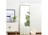 Fortuna Lai Specchio A Figura Intera Con Cornice In Metallo Dorato 150X40Cm, Hd Grande Specchio Guardaroba Specchio Alto Rettangolare Per Soggiorno O Spogliatoio, Oro