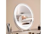 Specchio Da Trucco Hollywood Con Led - Specchio Da Trucco Smart Touch φ513 Mm - Specchio Da Trucco Illuminato Per Uno Styling Professionale