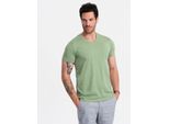 Ombre Clothing T-Shirt Da Uomo A Maniche Corte Heman Verde Chiaro 4XL