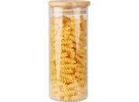 Barattolo Bestlivings 400Ml Con Coperchio In Bambù Ø 6,6 X 14,5 Cm, Contenitore Ermetico In Vetro Riutilizzabile, Barattolo Di Alta Qualità, Barattolo Per Spezie Da Cucina