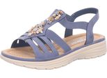 Rieker Scarpe Da Donna Sandalo Piatto Blu Tempo Libero, Numero Di Scarpe: 39 Eu