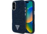 Custodia Guess Denim Triangle Logo Magsafe Do Iphone 16 Niebieski