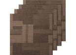 Piastrelle Di Moquette, 610 X 610 Mm, Moquette Con Imbottitura Annessa, Morbide Piastrelle Di Moquette Imbottite, Facile Installazione Fai-Da-Te Per Camere Da Letto E Soggiorni (24 Pezzi, Marrone Misto)
