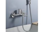 Emke Miscelatore Per Doccia Cromato - Miscelatore Monocomando Per Doccia, Moderno Miscelatore Monocomando Per Doccia Con Attacco G1/2, Elegante Miscelatore Per Bagno, 212 X 183 Mm