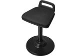 Succebuy Sedia Attiva Con Maniglia, Regolabile In Altezza (63-87 Cm), Sedia Oscillante Con Tessuto Elastico E Schiuma Da 45 Mm, Ideale Per Scuola, Ufficio, Casa, Angolo Di Inclinazione Di 8°, Età 12-18 Anni, Nero