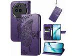 Per Nothing Phone 3A Pro Custodia A Portafoglio In Pelle Finta Custodia Per Cellulare Custodia Con Design A Farfalla Custodie Viola