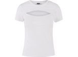 Maglietta Urban Classics Ladies Ladies Short Cut Out Tee Bianca Xl