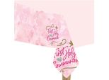 Amscan - Tovaglia Per Festa, Plastica, Prima Comunione SG38647 (Taglia Unica) (Rosa)