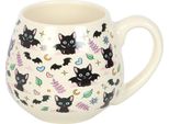 Something Different - Tazza Arrotondata "Cute And Creepy"", Gatto SD10148 (Taglia Unica) (Bianco)"