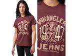 Wrangler Damen, Maglietta Graphic Tee, S, Rot, Sport, Tshirt, Camicia