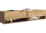 Minio Go For It, Mobile Tv, "Anne"", 140 Cm, Con Ante, Con Illuminazione Led, Rovere Wotan"