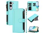 Custodia Per Vivo Y29S, Con Cerniera, Portafoglio Custodia Flip In Finto Cuoio Con Tasche Per Carte, Supporto E Passante Per Mano Verde Menta