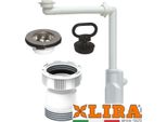 Domotechnika | Sifone Salvaspazio Spazio Bagno Nt Lira - Bianco - Design Moderno - Facile Installazione - Salvaspazio - Prolunga Tra Sifone E Tappo Per Piani Di Lavoro Spessi 55Mm Ø32