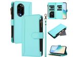Custodia Per Huawei Nova 13 Pro, Con Cerniera, Portafoglio In Finto Cuoio Con Tasche Per Carte, Supporto E Passante Per La Mano Verde Menta