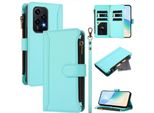 Custodia Per Honor 200 Lite, Con Cerniera, Portafoglio Custodia Flip In Finto Cuoio Con Tasche Per Carte, Supporto E Passante Verde Menta