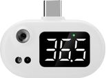 Avizar, Termometro Portatile A Infrarossi USB-C Con Display Led, Bianco