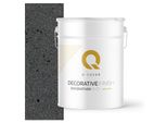 Intonaco Decorativo Con Mica 15 Kg - Grigio Scuro Con Mica Nera D913 - Intonaco Strutturato Per Interni Ed Esterni, Resistente Alle Intemperie Q-COVER