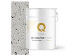 Intonaco Decorativo Con Mica 15 Kg - Grigio Chiaro Con Mica Nera D902 - Intonaco Strutturato Per Interni Ed Esterni, Resistente Alle Intemperie Q-COVER