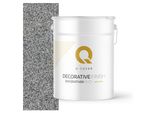 Intonaco Decorativo Con Mica 15 Kg - Grigio Con Mica Dorata D904 - Intonaco Strutturato Per Interni Ed Esterni, Resistente Alle Intemperie Q-COVER