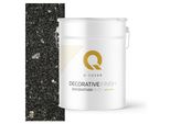 Intonaco Decorativo Con Mica 15 Kg - Grigio Scuro Con Mica Argentata D914 - Intonaco Strutturato Per Interni Ed Esterni, Resistente Alle Intemperie Q-COVER