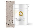 Intonaco Decorativo Con Mica 15 Kg - Beige Chiaro Con Mica Nera D812 - Intonaco Strutturato Per Interni Ed Esterni, Resistente Alle Intemperie Q-COVER