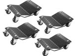 Carrello Portagomme Portatile 4 Pezzi Capacità Di Carico 3000 Kg Carrello Di Emergenza Per Veicoli Elettrici Carrello Portagomme A 4 Ruote Robusto Carrello Mobile, Carrello In Acciaio Portagomme, Adatto Per Auto, Moto, Pick-Up Ecc.
