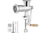 Tritacarne Manuale, Tutte Le Parti In Acciaio Inox, Tritacarne Azionato A Mano Con Morsetto Da Tavolo, 2 Piastre Di Macinazione E Insaccatrice, Ideale Per La Cucina Di Casa, Il Ristorante E La Macelleria