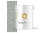 Intonaco Decorativo Con Mica 15 Kg - Grigio Con Mica Perlescente D903 - Intonaco Strutturato Per Interni Ed Esterni, Resistente Alle Intemperie Q-COVER