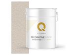 Intonaco Decorativo Con Mica 15 Kg - Beige Chiaro Con Polvere Dorata D802 - Intonaco Strutturato Per Interni Ed Esterni, Resistente Alle Intemperie Q-COVER