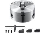 Mandrino Per Tornio K11-160 160Mm A Tre Griffe Materiale HT300 Mandrino A 3 Griffe Gamma Di Serraggio 3,5-160Mm A 3 Griffe, 20Cr, ≥53HRC φ45Mm Foro Mandrino Per Tornio Autocentrante