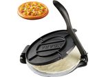 Pressa Per Tortilla, Pressa Per Taco Da 20 Cm, Robusta Pressa Per Tortilladora In Ghisa, Pressa Per Tortilla Pre-Stagionata Pressa Per Tortilla Con 100 Pezzi. Carta Pergamena, Impastatrice Per Tortilla Di Farina, Nero