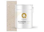 Intonaco Decorativo Con Mica 15 Kg - Beige Chiaro Con Mica Dorata E Argentata D805 - Intonaco Strutturato Per Interni Ed Esterni, Resistente Alle Intemperie Q-COVER