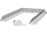 Tunnel Per Polli, 600 X 400 X 61,5 Cm, Pollaio Per Il Cortile, Recinto Portatile All'aperto Con Struttura Angolare, 2 Set, Adatto Per Polli, Anatre, Conigli