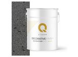 Intonaco Decorativo Con Mica 15 Kg - Grigio Scuro Con Mica Nera D915 - Intonaco Strutturato Per Interni Ed Esterni, Resistente Alle Intemperie Q-COVER