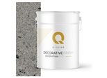 Intonaco Decorativo Con Mica 15 Kg - Grigio Con Mica Nera D5911 - Intonaco Strutturato Per Interni Ed Esterni, Resistente Alle Intemperie Q-COVER