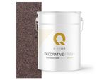 Intonaco Decorativo Con Mica 15 Kg - Marrone Scuro Con Mica Nera D823 - Intonaco Strutturato Per Interni Ed Esterni, Resistente Alle Intemperie Q-COVER
