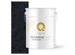 Intonaco Decorativo Con Mica 15 Kg - Grafite Con Mica Nera D925 - Intonaco Strutturato Per Interni Ed Esterni, Resistente Alle Intemperie Q-COVER