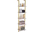 Scaffale Galleggiante Scaffale A Scaletta Con Struttura In Metallo Scaffale A 5 Livelli 40X30Cm