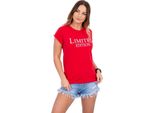 Kesi T-Shirt Stampata Da Donna Denzel Red Taglia Unica