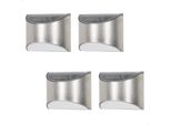 Aktive 61581 Set Di 4 Applique Solari A Led 5-10 Lumen Argento Argento Taglia Unica